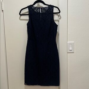JCrew Navy Lace Sheath Dress Size 0